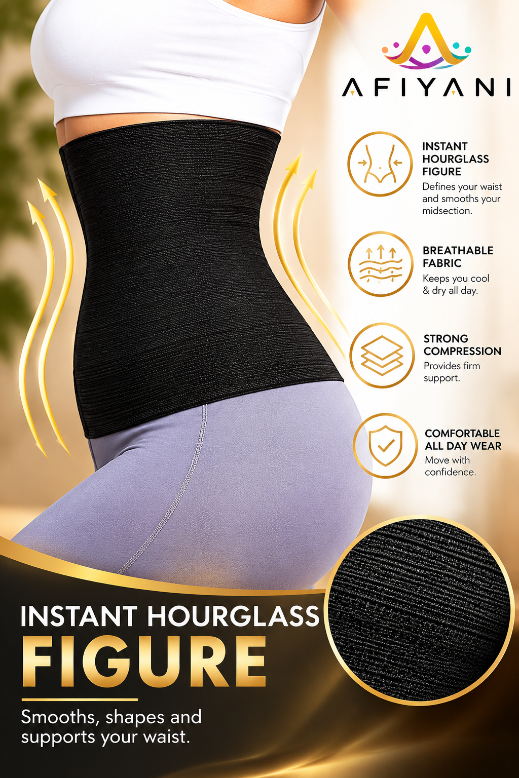 AFIYANI™ Belly Shaping Waist Cincher Corset
